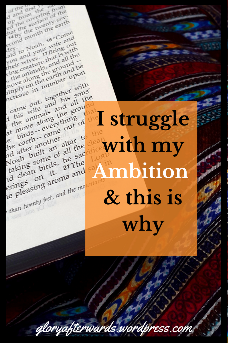 i struggle with my ambition www.gloryafterwards.wordpress.com #reflection #2018 #2017 #hope #God #christian #life